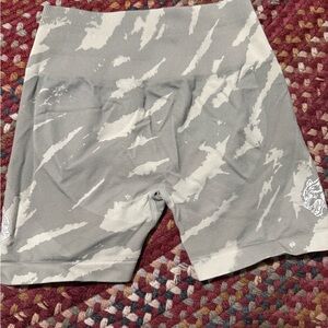 Women’s Darc Sport Tale Of Two Wolves Cactus Gray Native Camo Shorts
